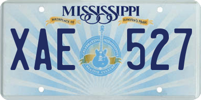 MS license plate XAE527