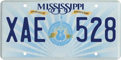 MS license plate XAE528