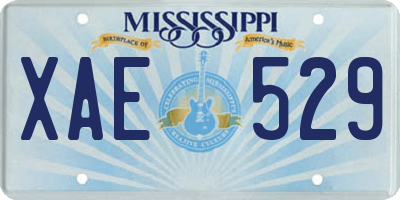 MS license plate XAE529