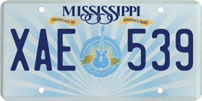MS license plate XAE539