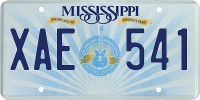 MS license plate XAE541