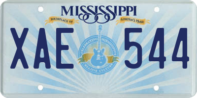 MS license plate XAE544