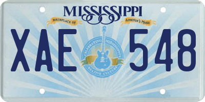 MS license plate XAE548