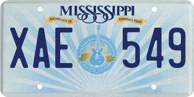 MS license plate XAE549