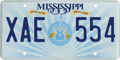 MS license plate XAE554