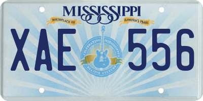 MS license plate XAE556