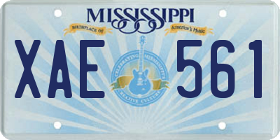 MS license plate XAE561