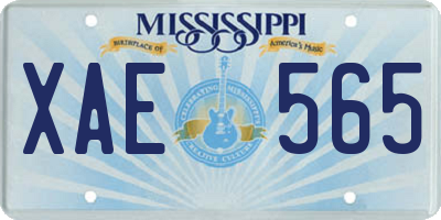 MS license plate XAE565