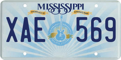 MS license plate XAE569