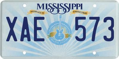 MS license plate XAE573