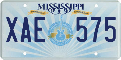 MS license plate XAE575