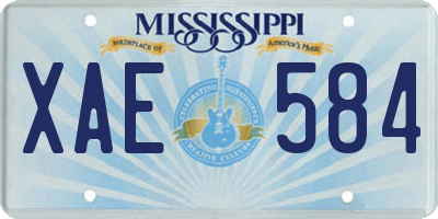 MS license plate XAE584