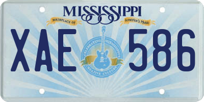 MS license plate XAE586