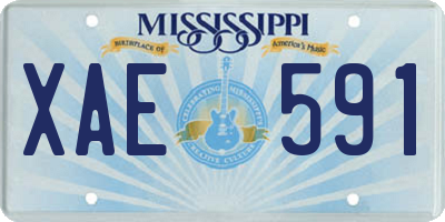 MS license plate XAE591