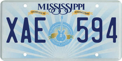 MS license plate XAE594