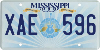 MS license plate XAE596