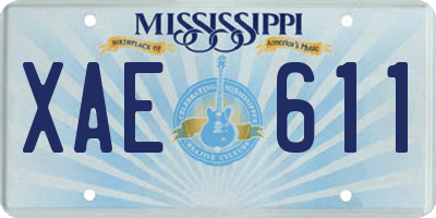 MS license plate XAE611
