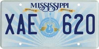 MS license plate XAE620
