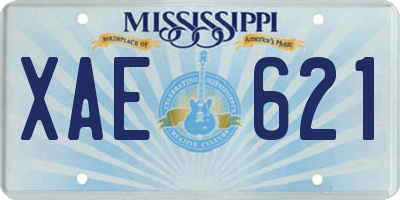 MS license plate XAE621