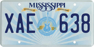 MS license plate XAE638