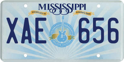 MS license plate XAE656