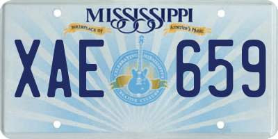 MS license plate XAE659
