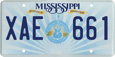 MS license plate XAE661