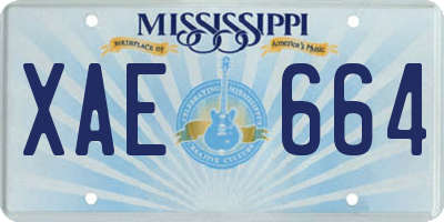 MS license plate XAE664