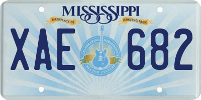 MS license plate XAE682