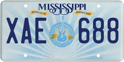 MS license plate XAE688
