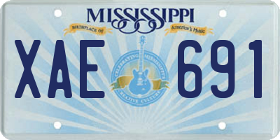 MS license plate XAE691