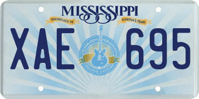 MS license plate XAE695