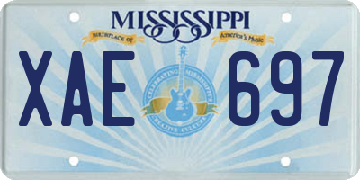 MS license plate XAE697