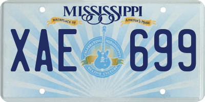 MS license plate XAE699