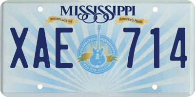 MS license plate XAE714