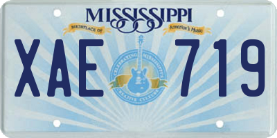 MS license plate XAE719