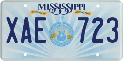 MS license plate XAE723