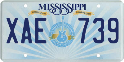 MS license plate XAE739