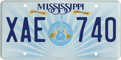 MS license plate XAE740