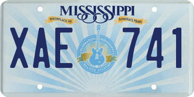 MS license plate XAE741
