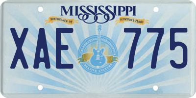 MS license plate XAE775
