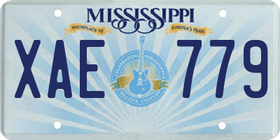 MS license plate XAE779