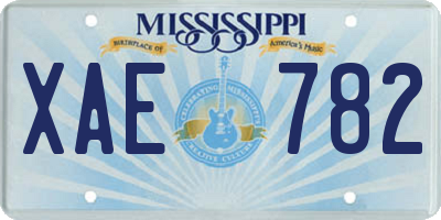 MS license plate XAE782