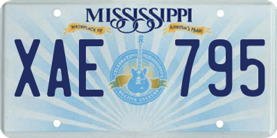MS license plate XAE795