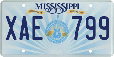 MS license plate XAE799