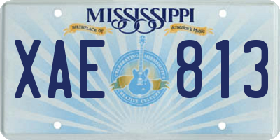 MS license plate XAE813