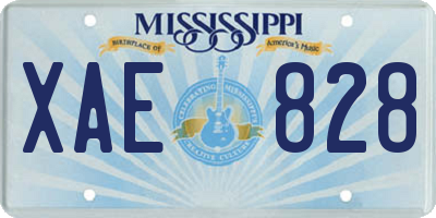 MS license plate XAE828