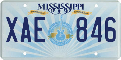 MS license plate XAE846