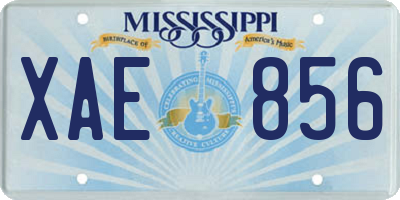 MS license plate XAE856