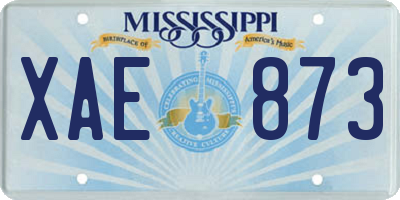 MS license plate XAE873